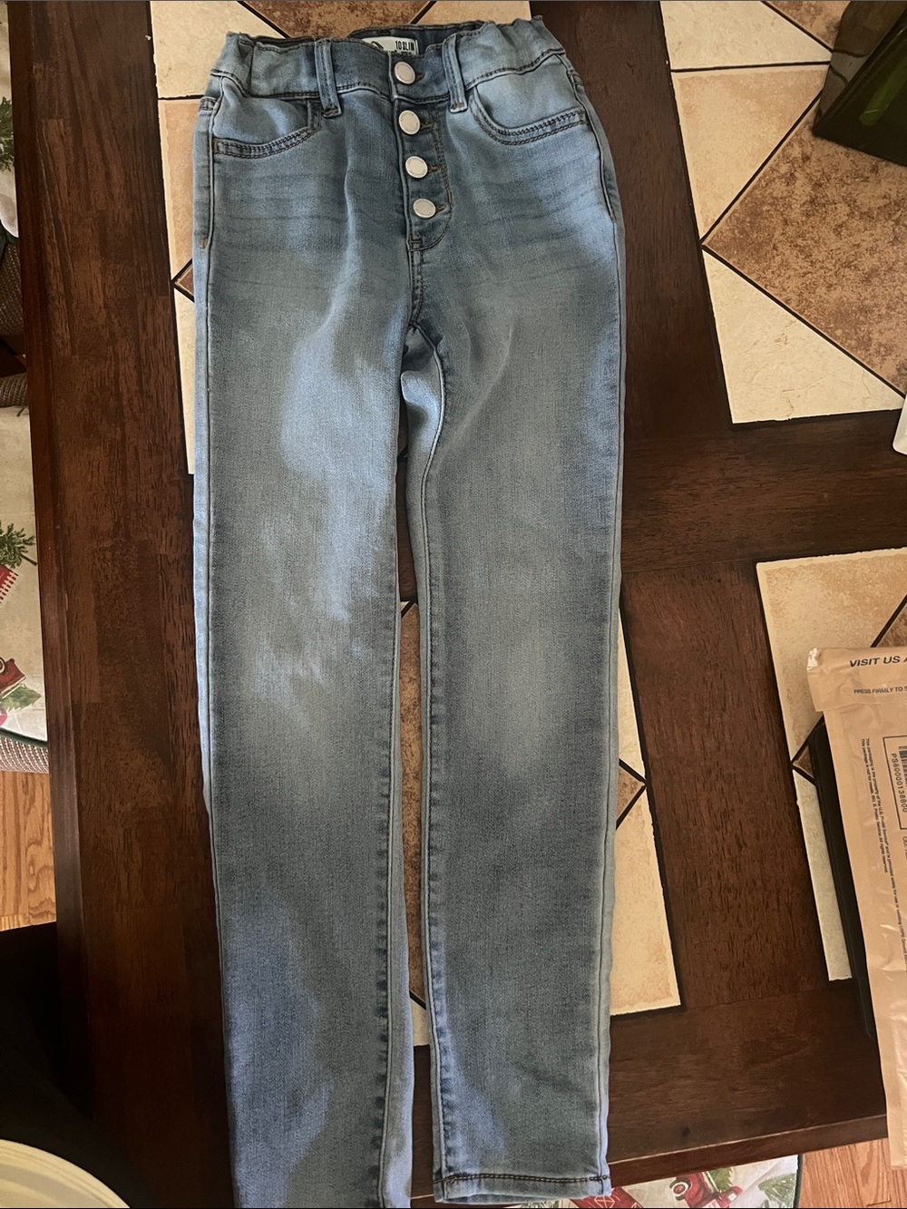 Jordache Light Wash Button-Fly Kids Jeans